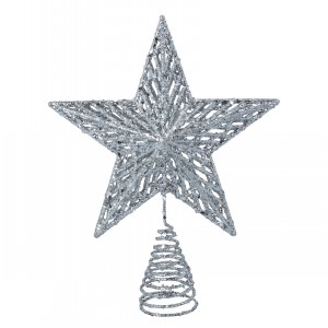 Silver Glitter/acrylic Tree Top Star